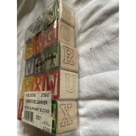 Creative Learner Wooden Alphabet Blocks Handcrafted Educational Toy Set Made In - Picture 2 of 13